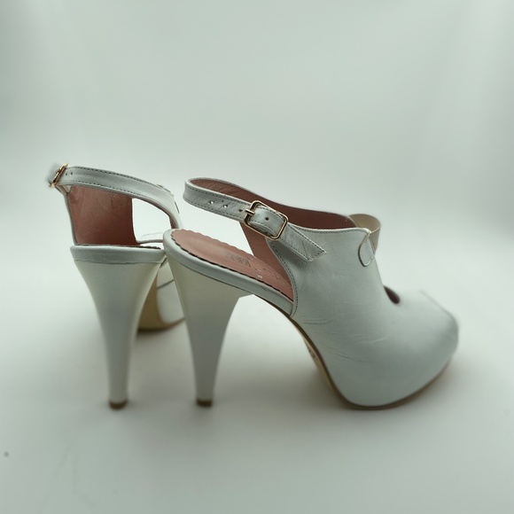 HANDMADE LEATHER WOMAN PLATFORM HEELS - Picture 10 of 12
